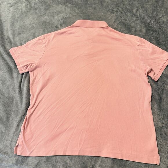 Men's Soft Cotton Polo 'Ralph Lauren' Classic Fit Pink Sz M Authentic QR Code - Picture 6 of 6
